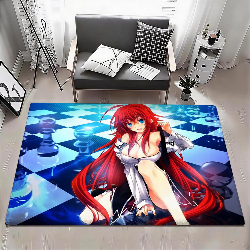 Anime H High School DxD Floor Mat Eco Flannel Doormat Non Slip Odorless Indoor Floor Rug Soft Short Plush Home Mat