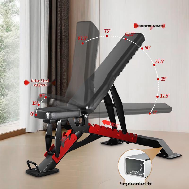 Многофункциональная регулируемая скамья для гантелей JueDong HP07