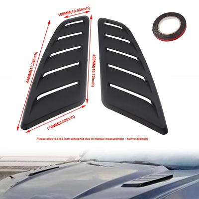 Универсальный ABS-пластик Автомобильный воздухозаборник на капот Вентиляционное отверстие на капоте Переднее вентиляционное отверстие на капоте Подходит для Ford Mustang 2015-2017 Декоративная панель 2 шт.