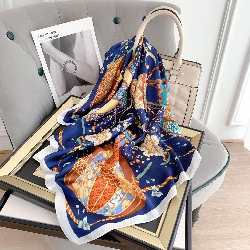 2024 New 70 CM Silk Shirt Decoration Small Square Scarf Fashionable And Versatile Commuting Scarf Neck Protection Scarf