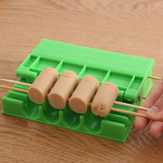 Приспособление для приготовления шашлыка для кебаба 3-в-1 с антипригарным покрытием, инструмент для приготовления кебаба для мяса, овощей, кишечника, простая в использовании ручная машина для изготовления форм для шампуров