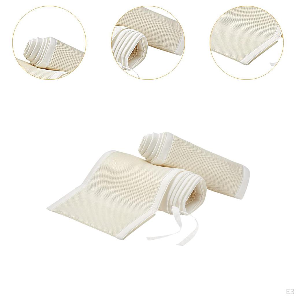 Детская дышащая сетчатая подкладка для кровати, принадлежности для полноразмерной детской кроватки, защитная синяя