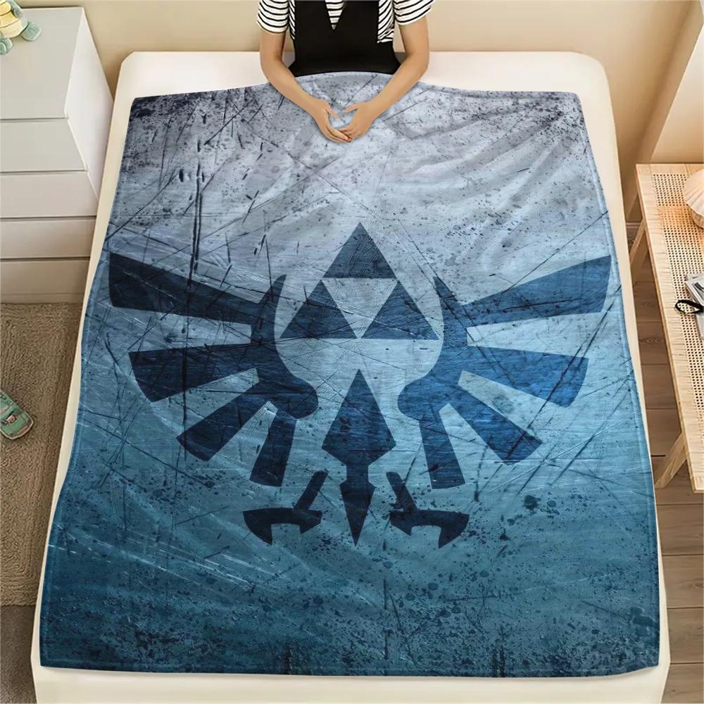 1 шт. Фланелевое одеяло с принтом Link из Zelda, Высококачественное, Удобное для всех сезонов, Декор для дома, Тепло и уют, Идеально для рождественских подарков