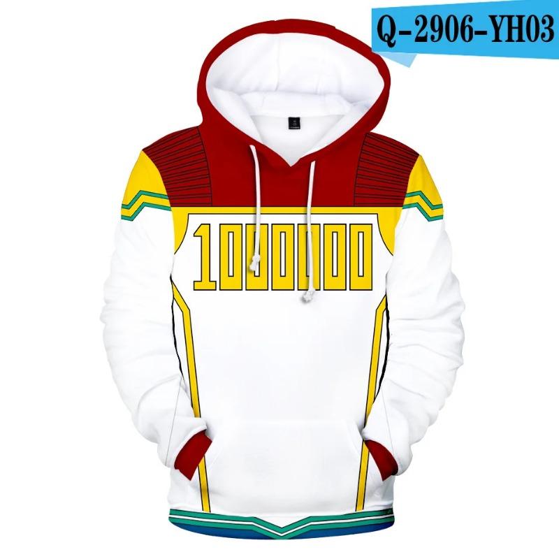 2026 Autumn/Winter New Product - Bandai Brand My Hero Academia 3D Printed School Uniform Cosplay Men's Hooded Pullover Shirt