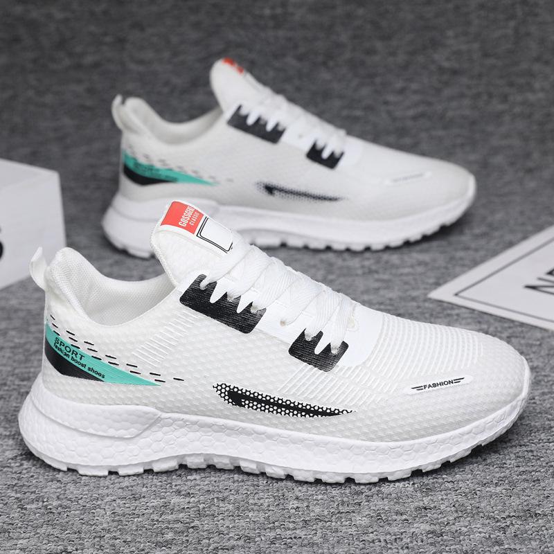 Men's Early Autumn New Breathable Mesh Sneakers Fly-woven Casual Shoes Trendy Running Shoes Versatile Casual Shoes