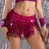 Sequined Tassel Latin Dance Skirt for Women – Stage and Bar Performance Costume Shorts