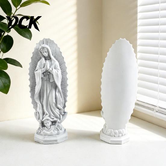 Exotic Home Accessories Our Lady of Guadalupe Religious Statue, Virgin Mary Figurine, Resin Sculpture, Bohemian Style Decor Inspirational Art