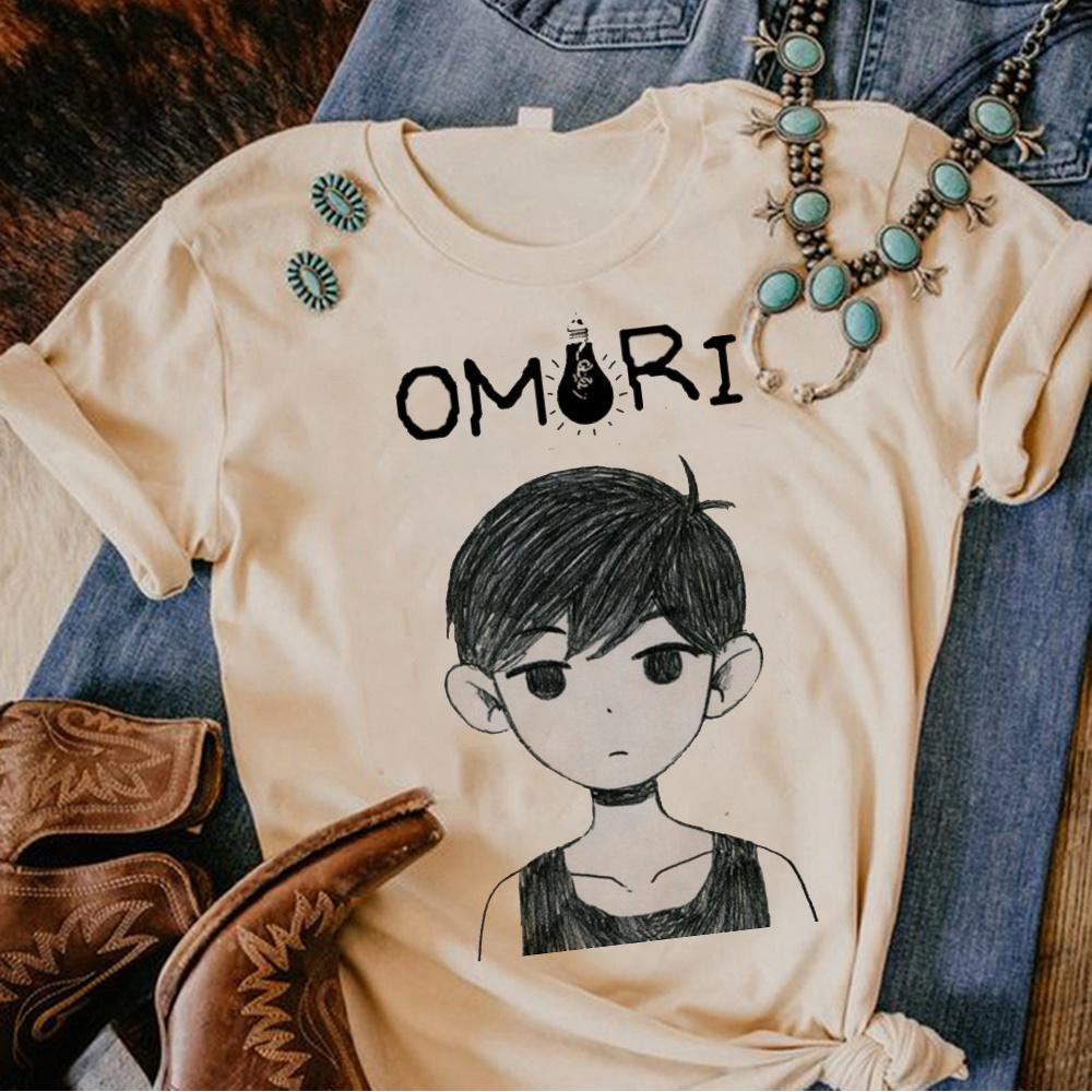 Женская футболка Omori Y2K, футболки с японскими комиксами для девочек, одежда из японского аниме в стиле манга
