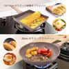 RANXINGST Frying Pan Induction Gas Aluminum Frying Pan Set with Ceramic 26cm Frying Pan Omelette Easy To Compact Brown 2-Piece Set, & Compatible,