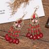 Accessories Bohemian Water Drop Rice Bead Earrings Personalized Long Earrings