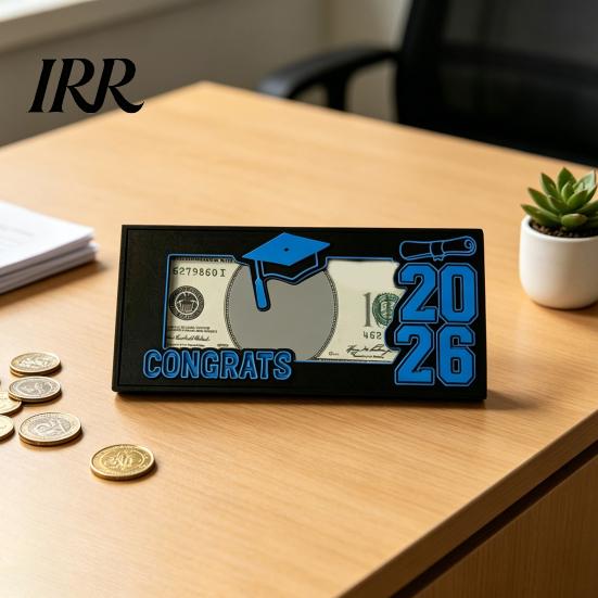 Wooden Graduation Box 2026 Money Holder Cash Gift Class of College Card Envelope for High School University Senior Graduates Durable Keepsake