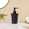 Ceramic Geometric Design Liquid Dispenser | Handwash Bottle For Kitchen | Soap Bath Dispenser For Wash Basin & Bathroom | 300Ml (Black)