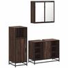 VidaXL Ensemble De Meubles De Salle De Bain 3 Pcs Chêne Marron, Armoire De Salle De Bain, Placard De Salle De Bain, Meuble 3300974