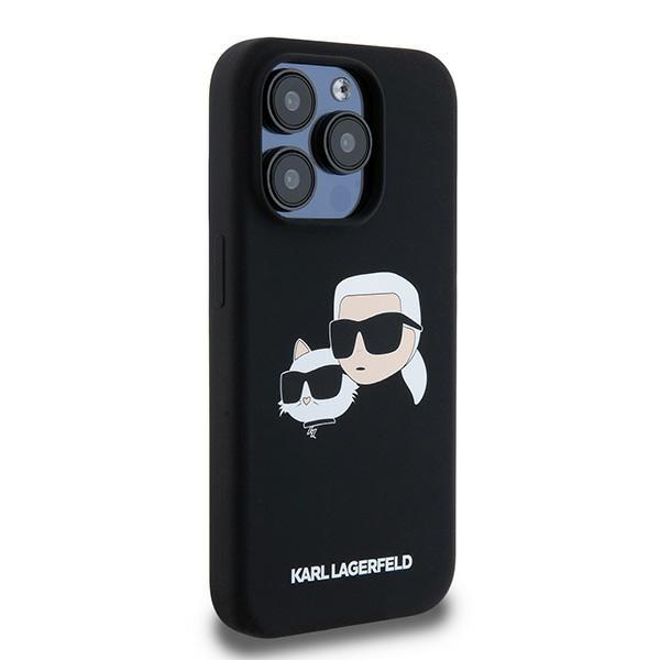 Karl Lagerfeld Klhmp15Lskchpplk Iphone 15 Pro 6.1 Czarny/Black Hardcase Silicone Karl & Choupette Magsafe