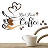 Наклейки на стену с рисунком кофейной чашки, сделай сам, кафе, ресторан, гостиная, украшение дома, самоклеящиеся, ручная резьба, кухонные обои