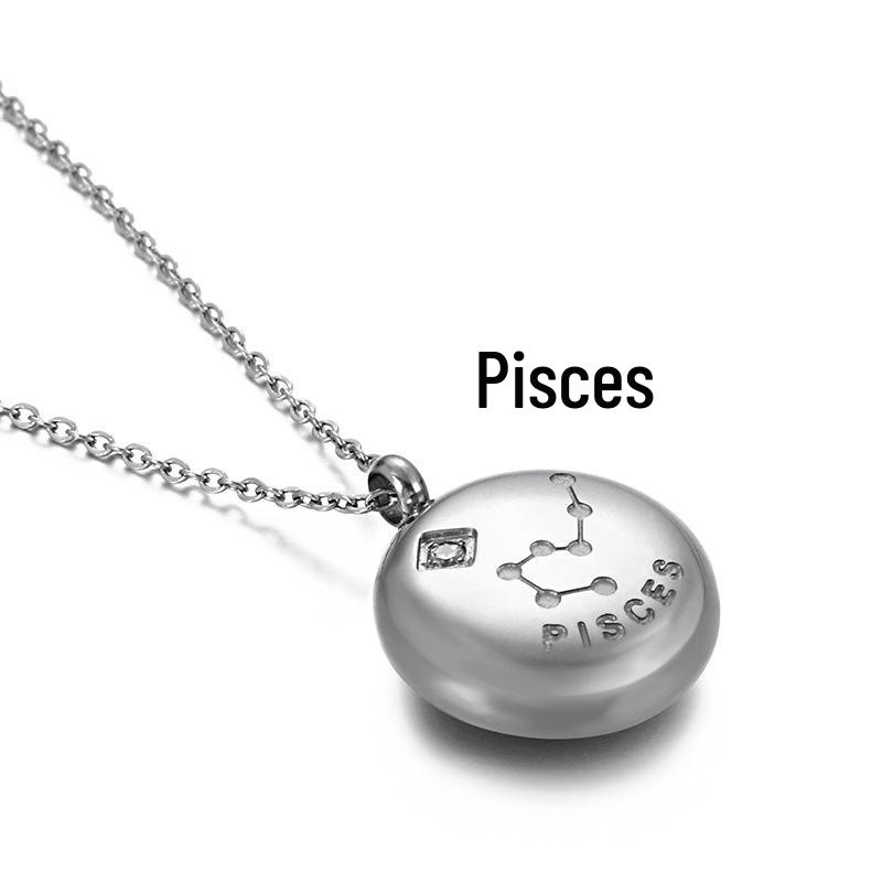 Женское ожерелье Kalen из титановой стали с бриллиантами «Двенадцать созвездий» - Модные украшения в японском и корейском стиле