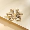 Exaggerated Big Flower Petal Smooth Metal Pendant Earrings for Women Temperament Jewelry Christmas Girl Friend Gift