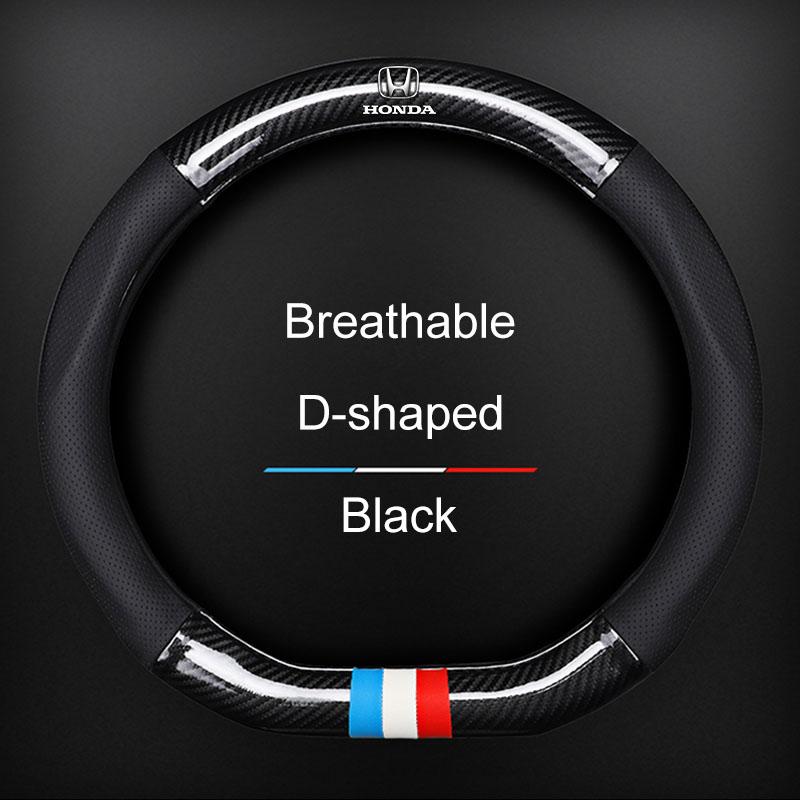 Car Steering Wheel Cover Breathable Anti Slip PU Leather Steering Cover For Honda Civic Varadero Xl1000 Xadv 750 Forza Shadow Vt600 Auto Accessories