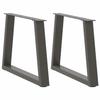 VidaXL V-shaped Coffee Table Legs, 2 Pieces, Anthracite, 60 X (42-43,3) Cm, Steel 4012554