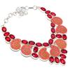 Ископаемый аммонит, гранат, драгоценный камень, ювелирное изделие из стерлингового серебра 925 пробы, ожерелье 18"