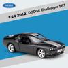 Welly 1/24 DODGE 2012 Challenger SRT Alloy Sports Car Model Diecast Metal Muscle Racing Car Vehicles Model Collection Kids Gifts