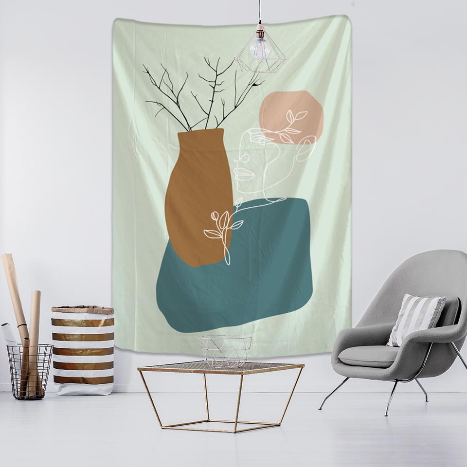 Ваза для цветов, гобелен для лица, настенный простой INS Wind, маленький свежий хиппи, богемный красочный домашний декор