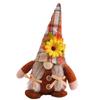 Thanksgiving Gnome Figurine with Sunflower, Maple Leaf, and No-Face Doll Design