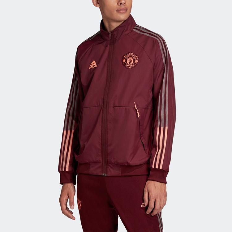 Adidas Manchester United Anthem Jacket 2020-2021 Season Men Jackets Purple FR3865