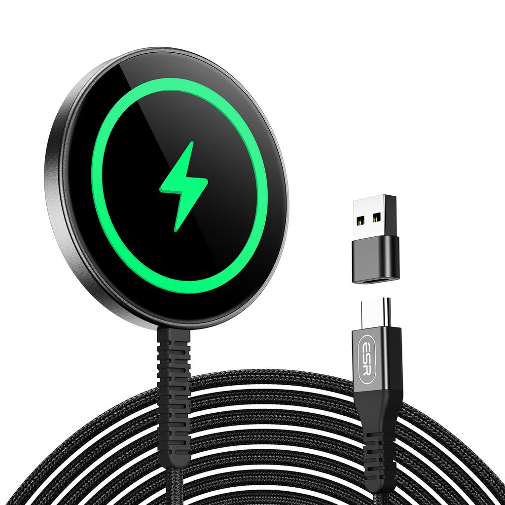 Мини беспроводное зарядное устройство 15 Вт 7,5 Вт Magsafe Charger для iPhone 15/14/13/12 Series AirPods 4/3/Pro/Pro 2 с Type-C