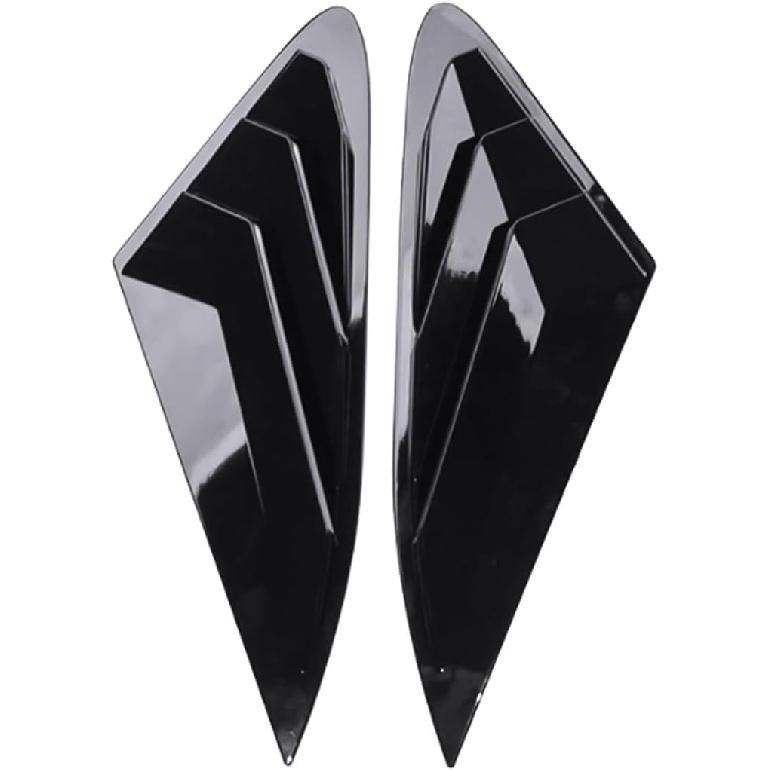 For KIA K5 2024 2023 2022 2021 Exterior Accessories Sporty Car Rear Side Window Louvers Air Vent Scoop Shades Cover Trim Blinds 2PCS(Bright Pitch