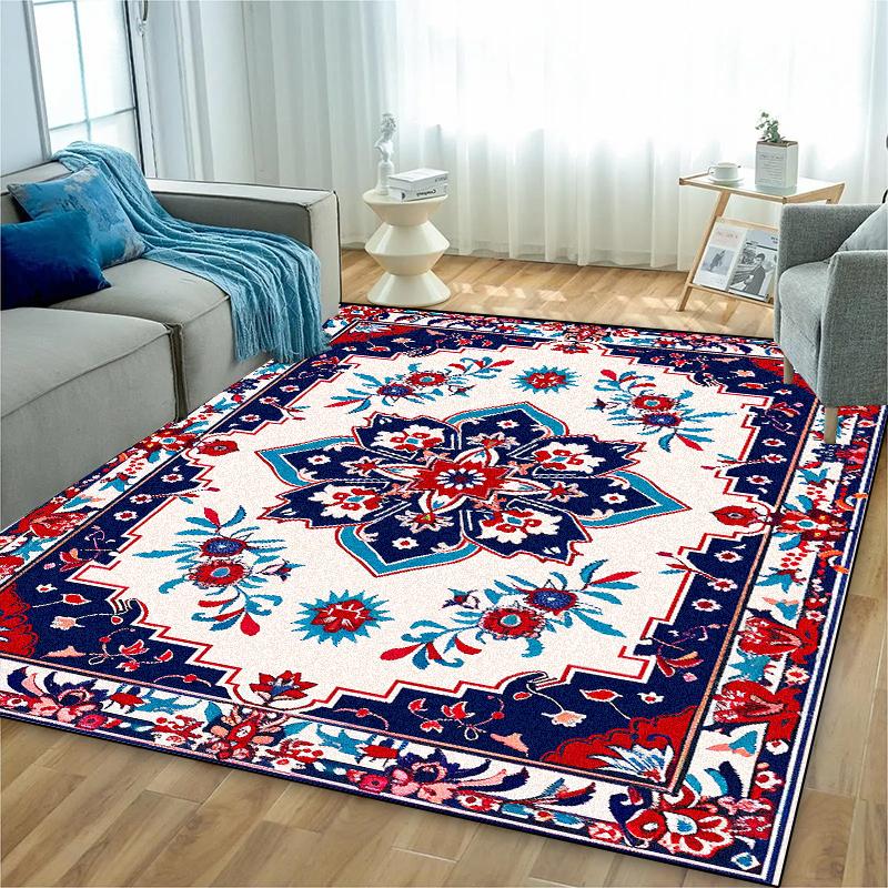 Vintage Persian Carpet for Living Room Decoration Luxury Rug Large Area Bedroom Lounge Rugs Non-slip Washable Kitchen Mat