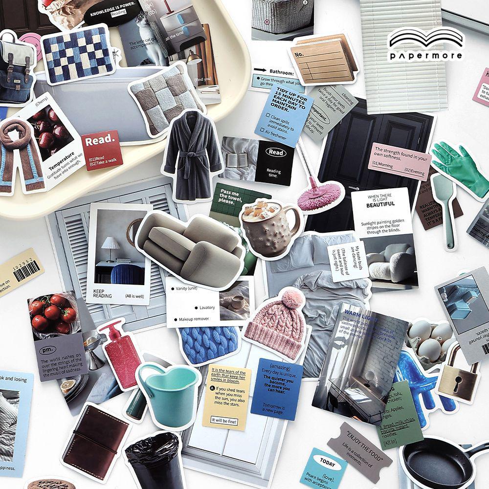 PaperMore Life Scraps Synthetic Paper Sticker Pack - Retro Journal Decor Material 4