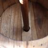Beer Barrel Stool & Parasol Stand – Natural Wood 38 x 32 cm