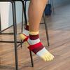 1 Pair Anti-Sweat Five Finger Socks Anti-Bacterial Men'S Split Toe Sock  Sports