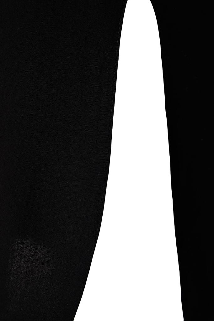 Черное тканое платье с разрезом TBBSS22EL1094..