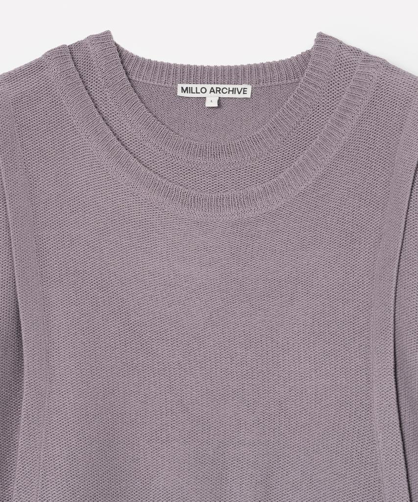 MILLO ARCHIVE Curved Layered Knit [Vintage Purple]