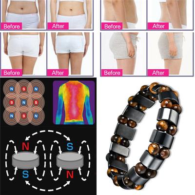 Черный магнитный браслет бусины гематит камень терапия здравоохранение