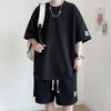Sports Suit Men's Summer High-end Waffle T-shirt Shorts Two-piece Loose Casual Fashion Summer Clothes