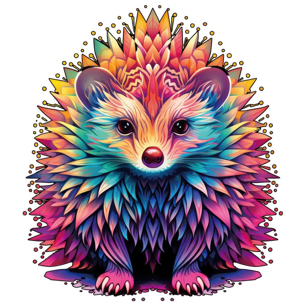 Colorful Hedgehog Heat Transfer Sticker, DIY Animal Pets Iron-On Decals For Clothes, T-Shirt Making, Pillow Decorating, Clothing Supplies & Appliques