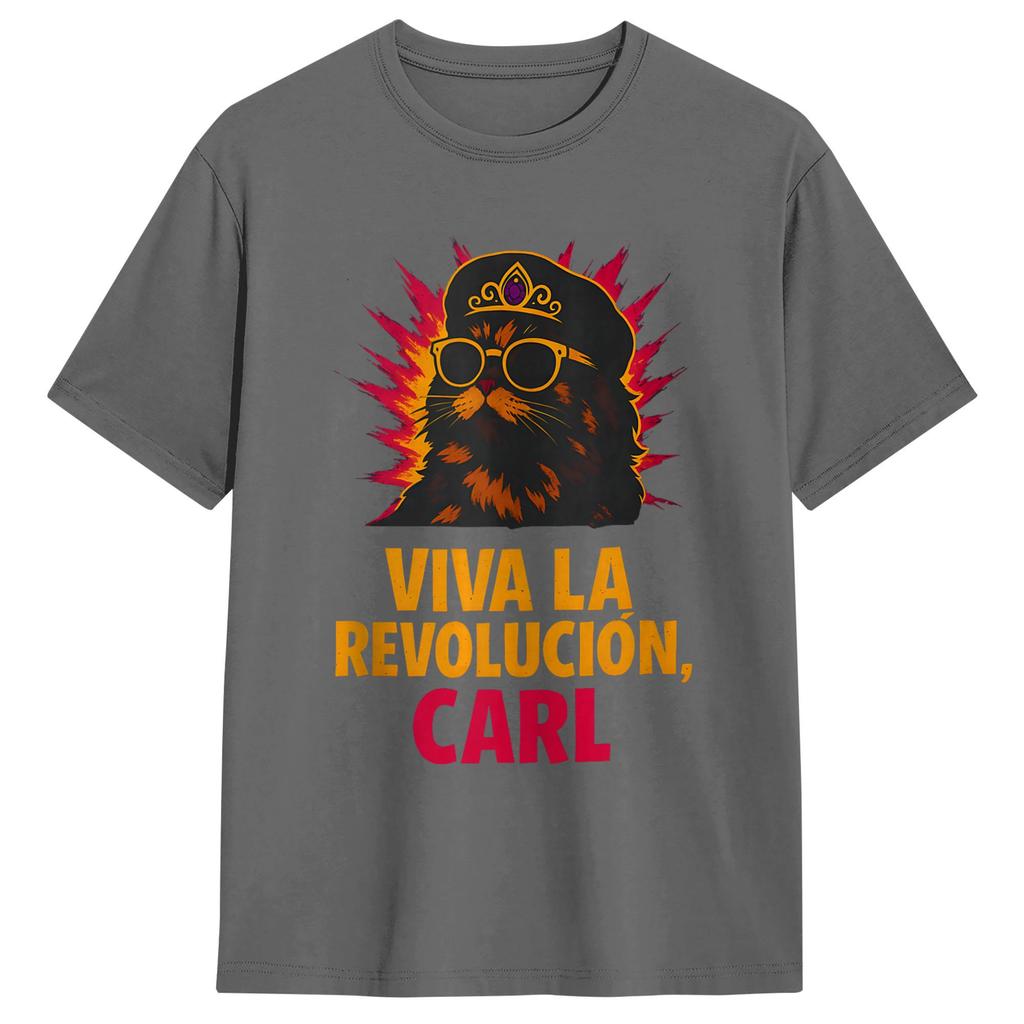 Винтажная футболка Летняя Исследователь подземелий Карл Viva La Revolucion Модные футболки Хлопковая футболка для унисекса Повседневные топы с коротким рукавом