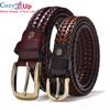 Cozy Up Braided Belt for Mens Woven Belts Luxury Genuine Leather Cow Straps Hand Knitted Designer Men for Jeans Girdle Male 100-125CM
