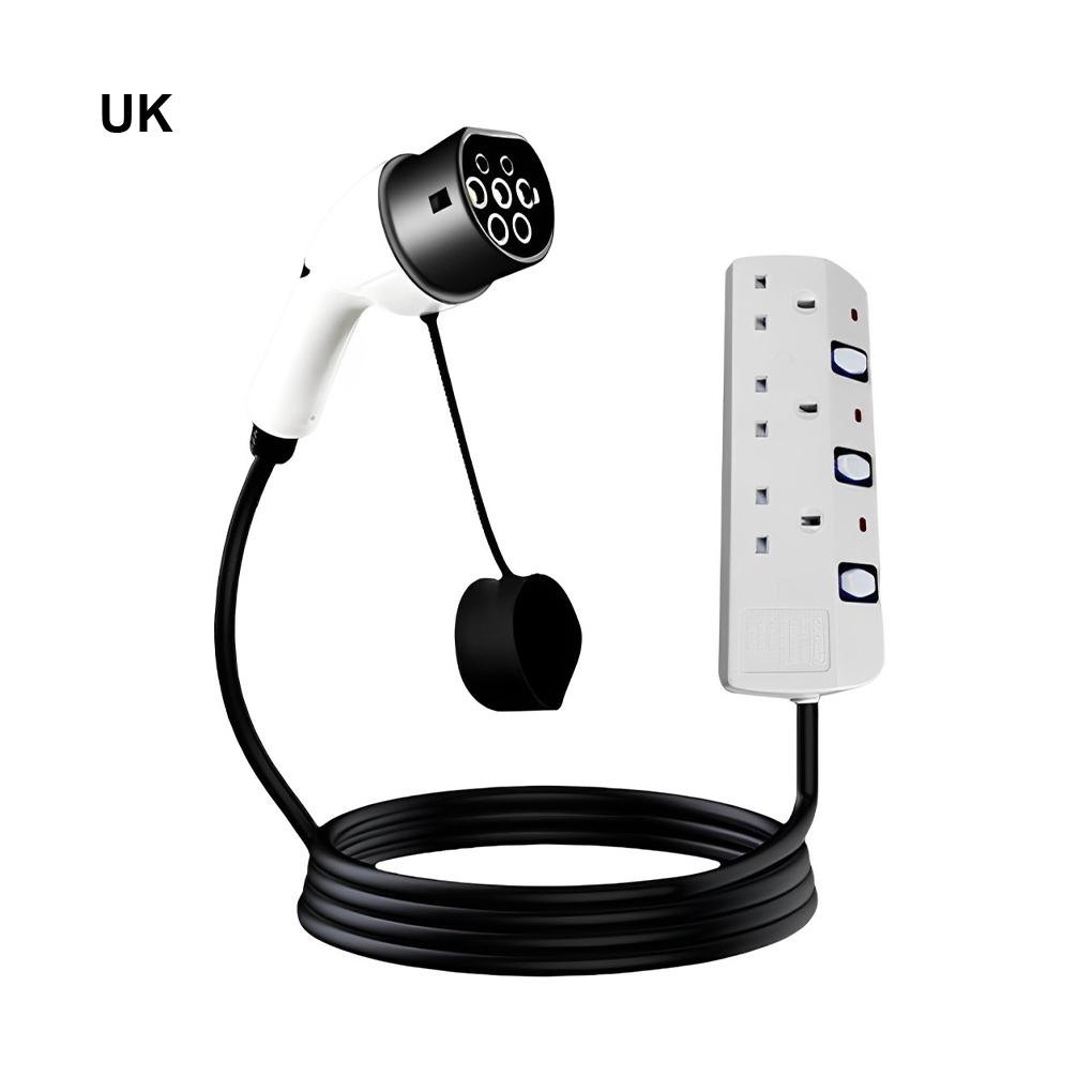 V2L Разрядник для кабельной дороги 5M 16A 3.5kW Разрядка транспортного средства с 3-портовой вилкой Тип 2 Разрядник EU розетка