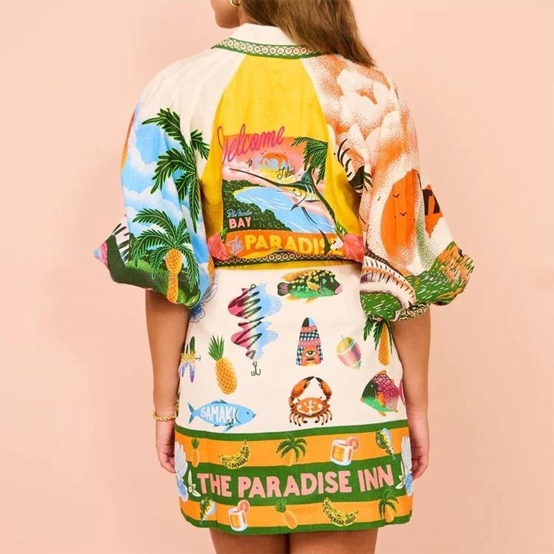 Women's Printed Elegant Casual Short Dress