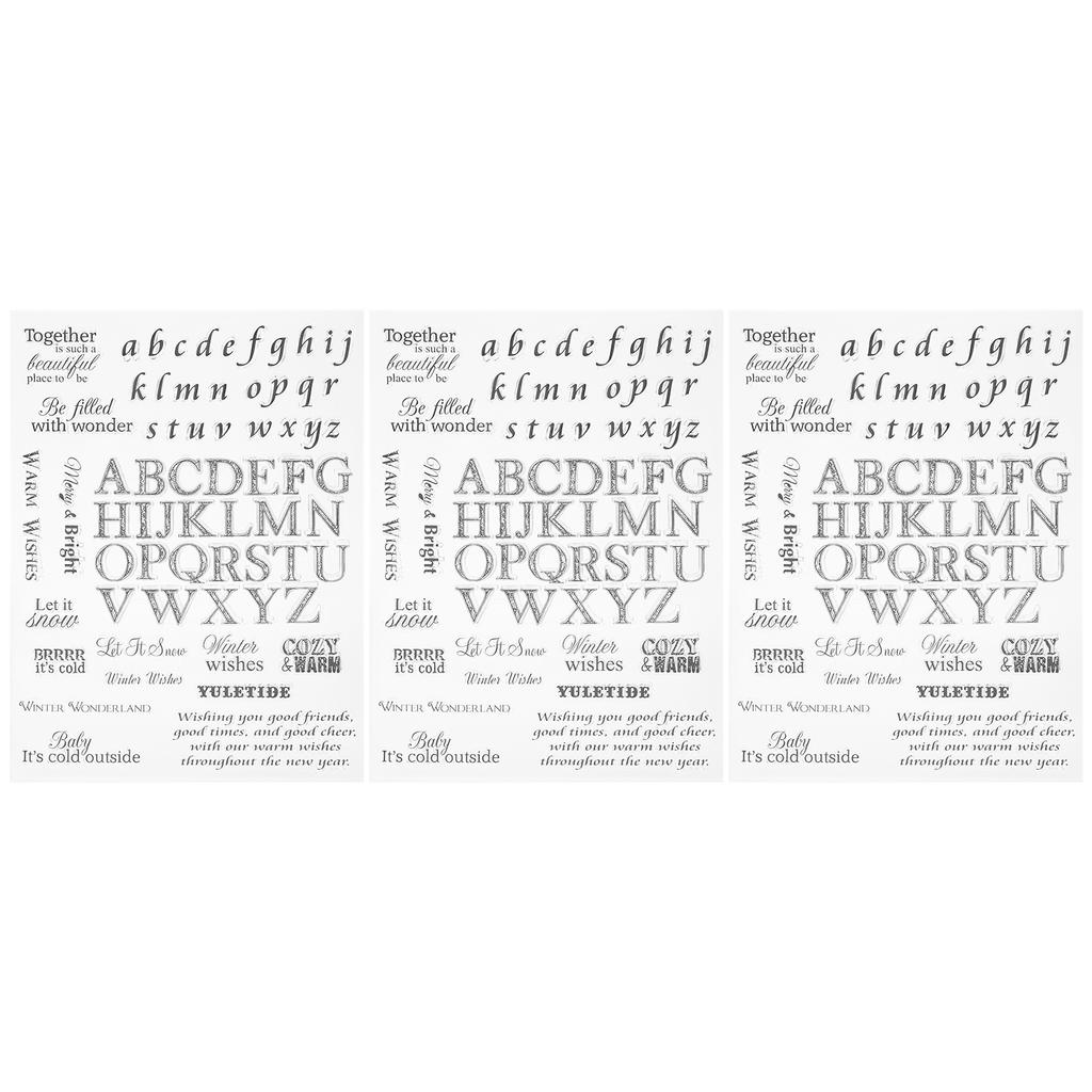 3 шт. прозрачные штампы с английским алфавитом для поделок для альбома-открытки