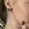 Богемные серьги для женщин Неправильное сердце Сплав Серьги Модные украшения Уникальные аксессуары для ушей для повседневного ношения или вечеринки