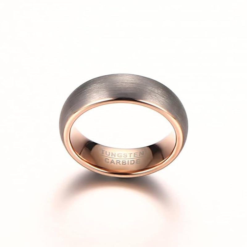 [Rockyu] аксессуары вольфрамовое кольцо розовое золото мужское кольцо Популярность простой Матовая отделка