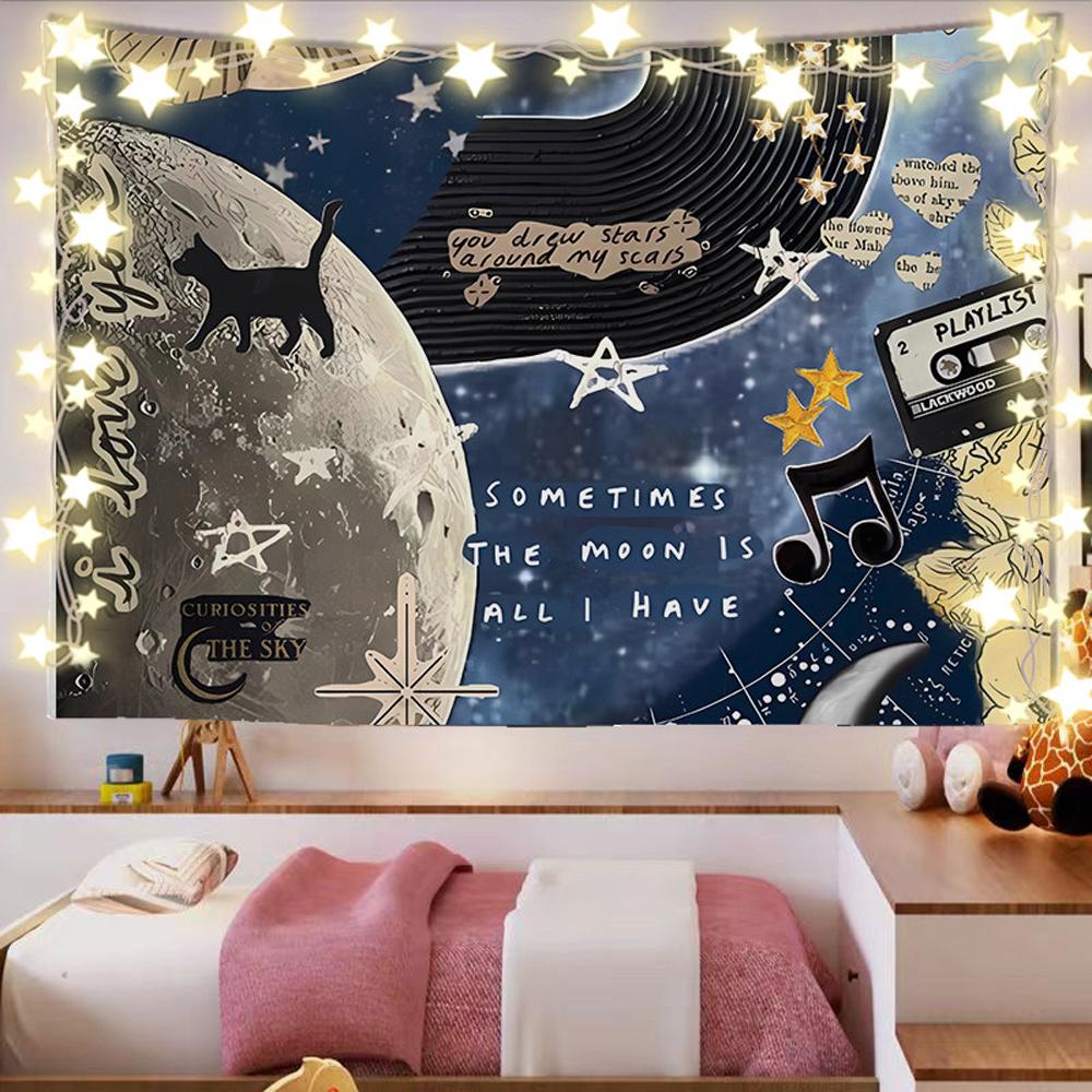 Nana Punk Rock Black Pink Anime Collage Tapestry Wall Hanging Art Decor for Bedroom Otaku Corner Cozy Study Space
