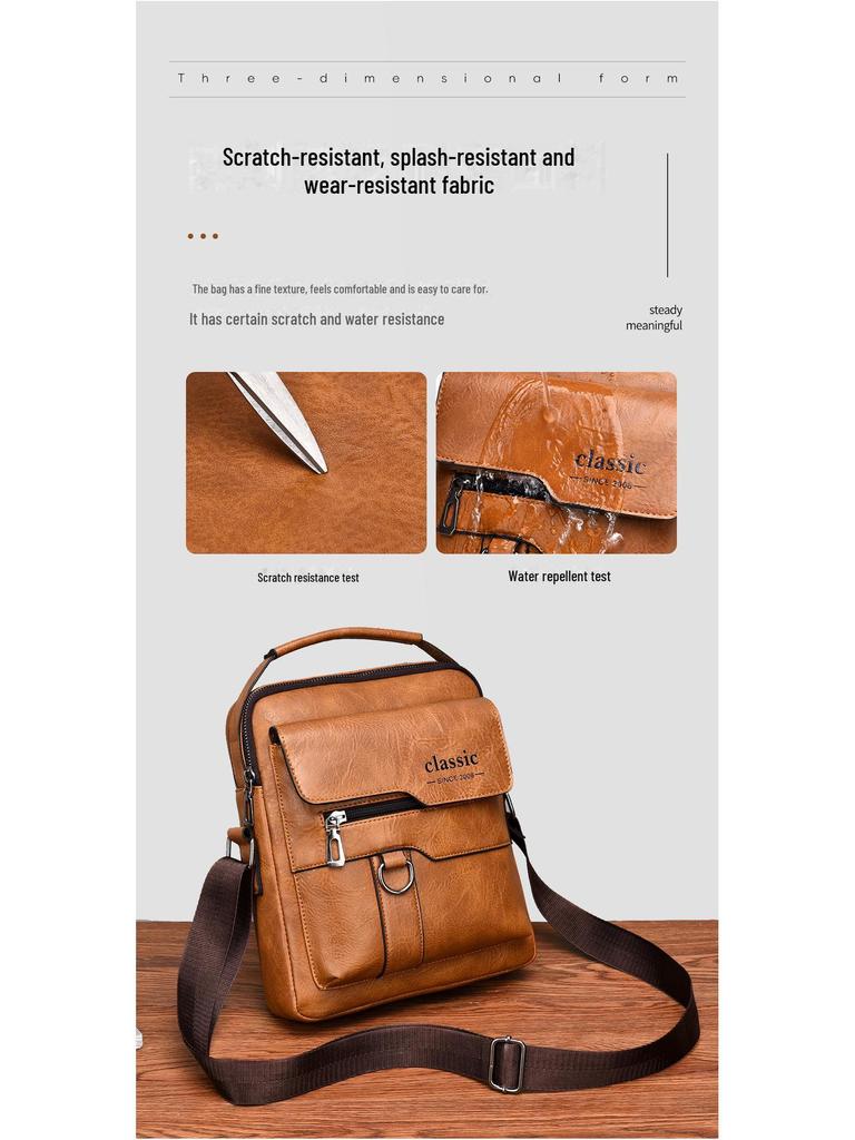 Men's Splash-proof, Wear-resistant Large Capacity Commuter Messenger Bag