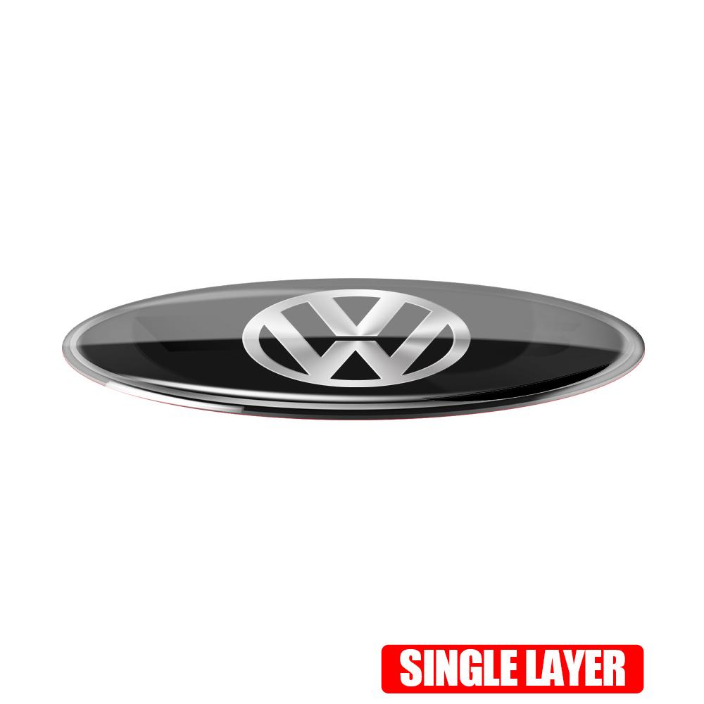 EFG1 1pcs 3D Oval Car Emblem Ellipse Logo Badge Decal Car Sticker For VW New R Jetta GTI Golf Beetle PASSAT MK4 Bora Auto Accessories