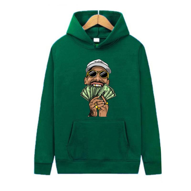 Осень и зима, новая персонализированная одежда с принтом доллара для мужчин и женщин, толстовка с капюшоном для любителей, пуловер для бега, спортивная толстовка